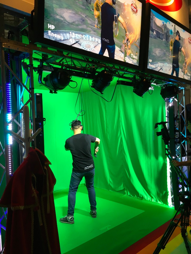 See the jacket in the foreground? That is in case you want to wear it while playing this VR game.